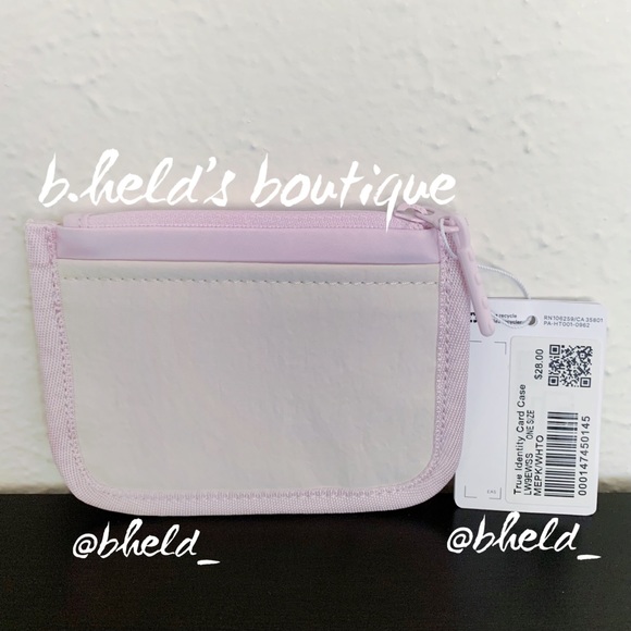 lululemon True Identity Card Case Wallet in Meadowsweet Pink/White Opal New NWT - Picture 7 of 10